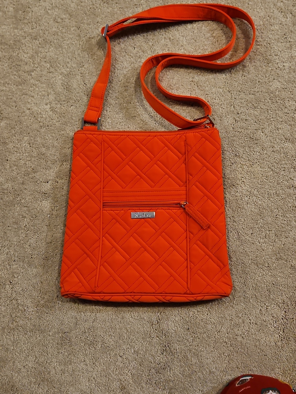 Vera Bradley Orange/Red Quilted Crossbody Bag